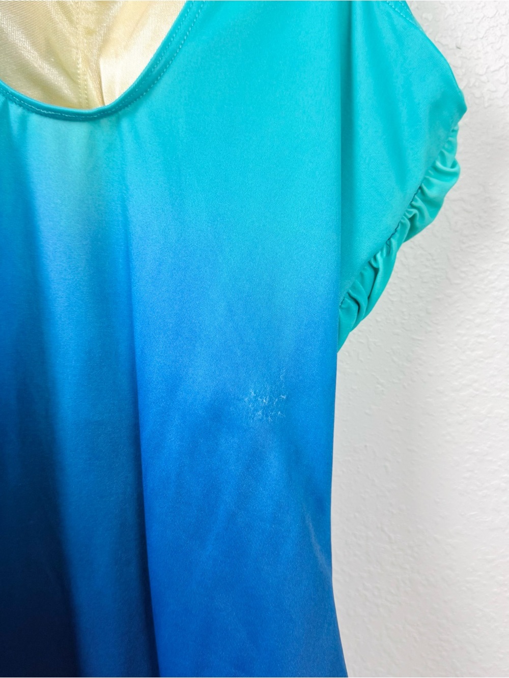Miraclesuit Talbots Sz 10 Firm Control One Piece SwimSuit Blue Ombré UPF 50 $189 - Picture 5 of 12